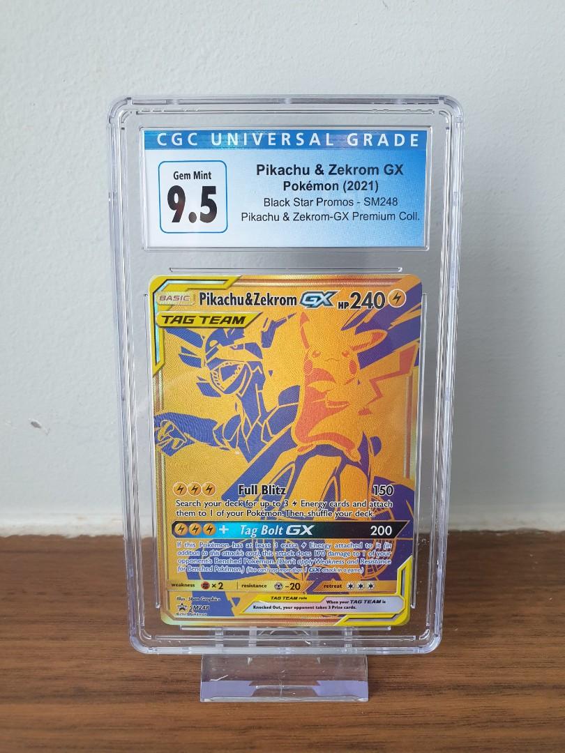 Pikachu & Zekrom GX - SM248 - CGC 9.5 - Black Star Promos - Gold Rare –  Squeaks Game World
