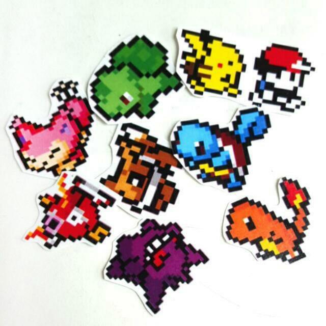 Pixel Pokemon Set Stickers, Hobbies & Toys, Stationery & Craft, Art ...