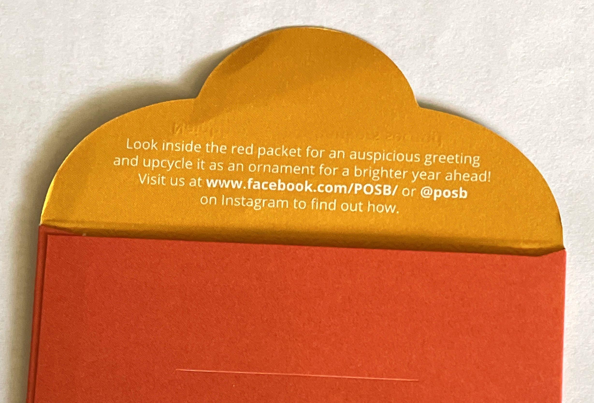 Unique POSB CNY Red Packet Ang Bao Ang Pow Hong Bao Ang Pao Money ...