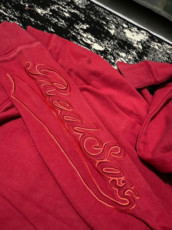 PRELOVED JACKET MLB BOSTON SIZE M, Fesyen Pria, Pakaian ...