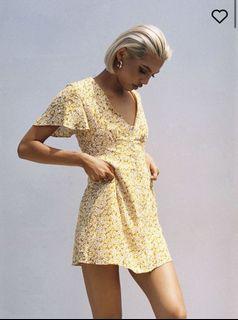 Princess Polly Yellow Floral Dress