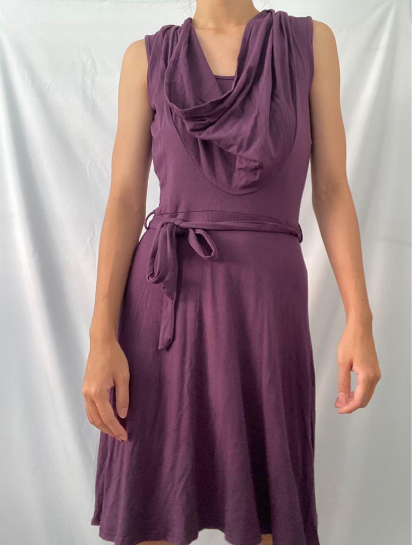 Purple discount office dress