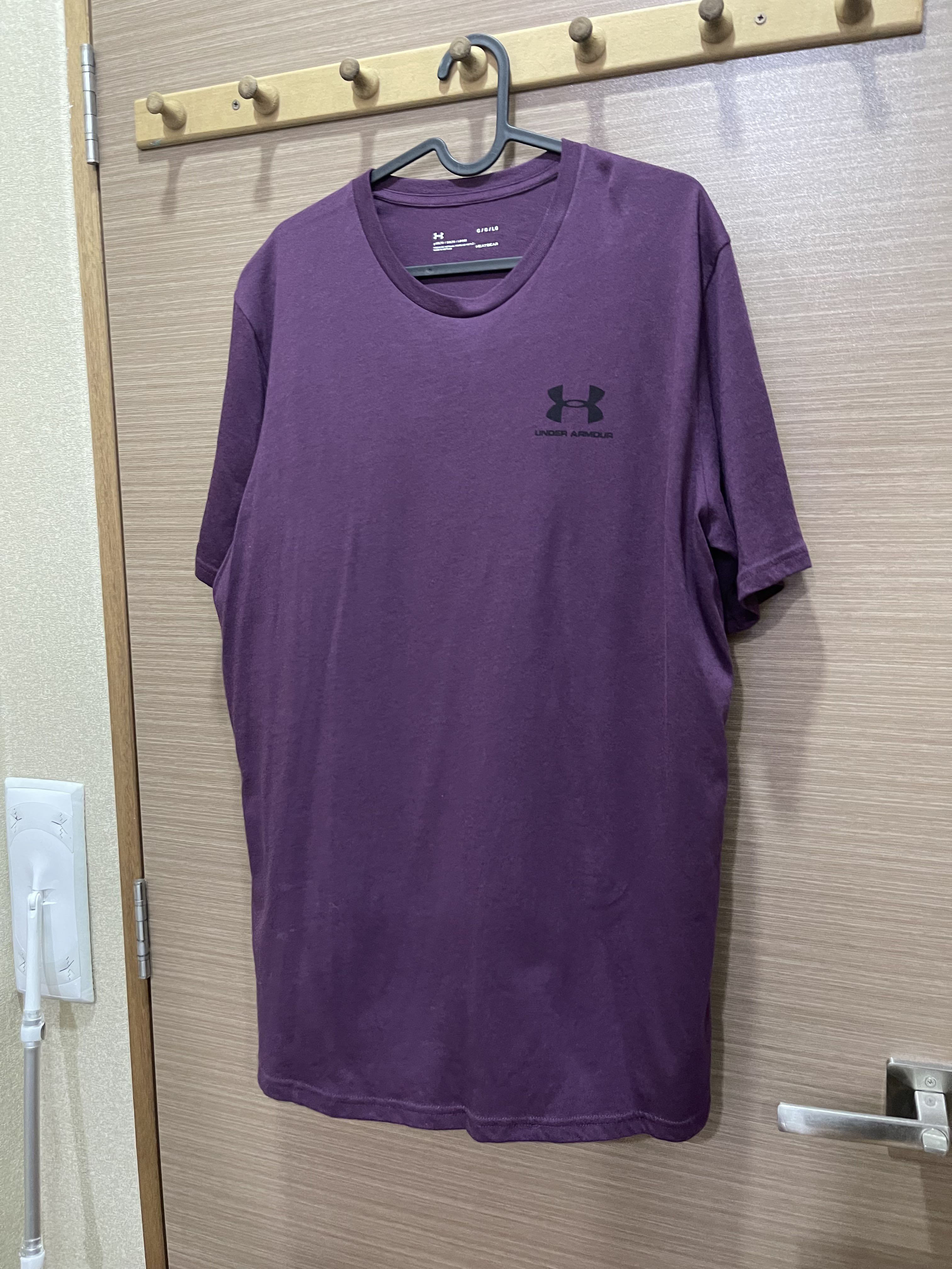 Purple under armor dry fit T shirt Men s Fashion Tops Sets