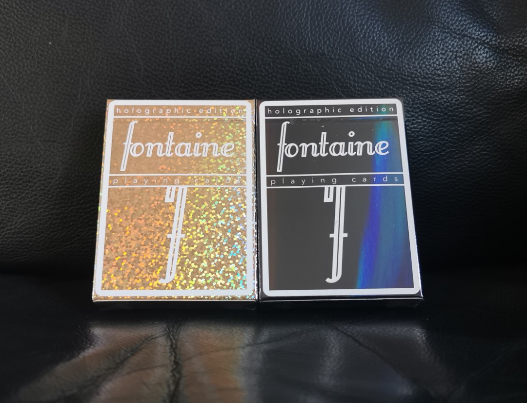 Rainbow / Black Holographic Fontaine Playing Cards, Hobbies & Toys, Toys &  Games on Carousell