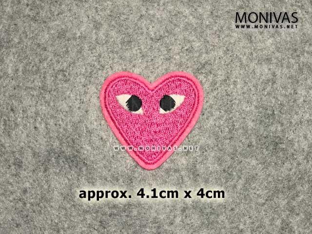 Red Heart with Eyes Iron-On Patch - MONIVAS