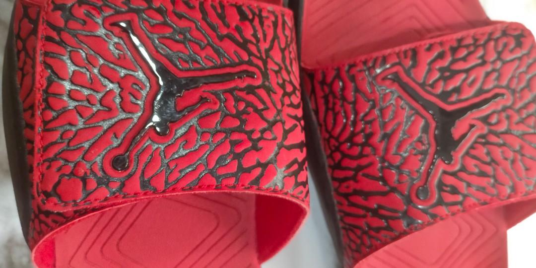 mens red jordan slides