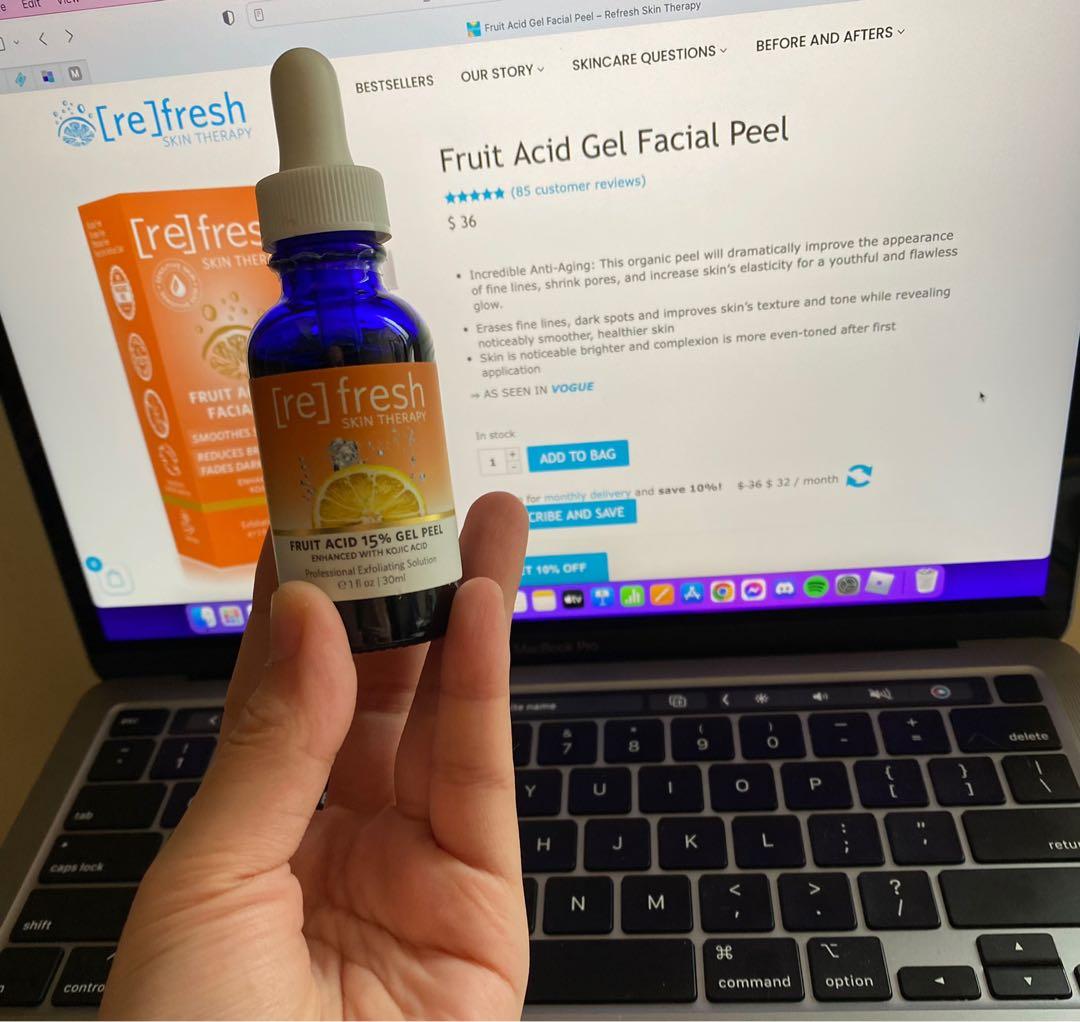 Refresh Fruit Acid Gel Facial Peel, Beauty & Personal Care, Face, Face