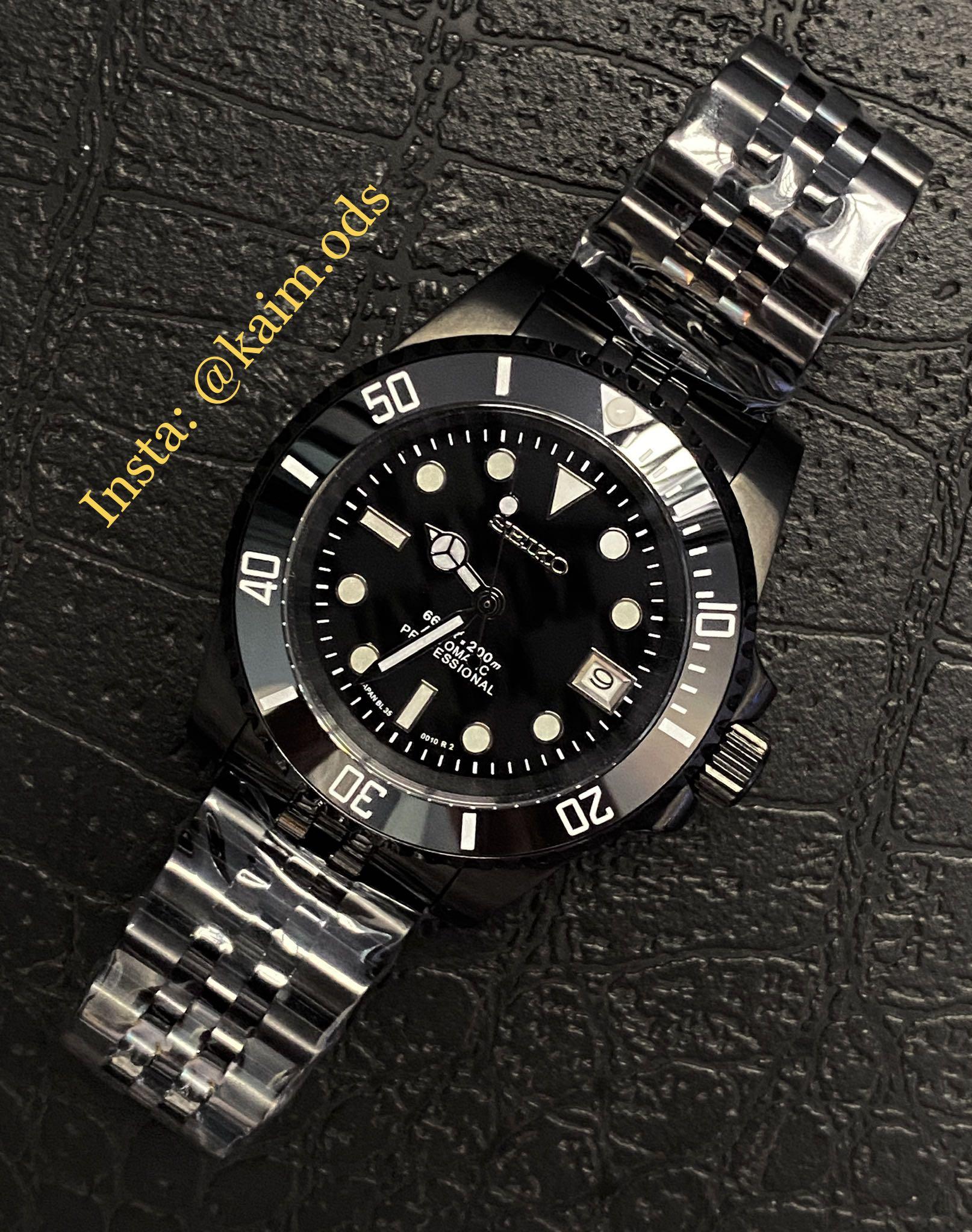 Black PVD Sub Darth Vader Seiko Mod, Men's Fashion, Watches & Accessories,  Watches on Carousell