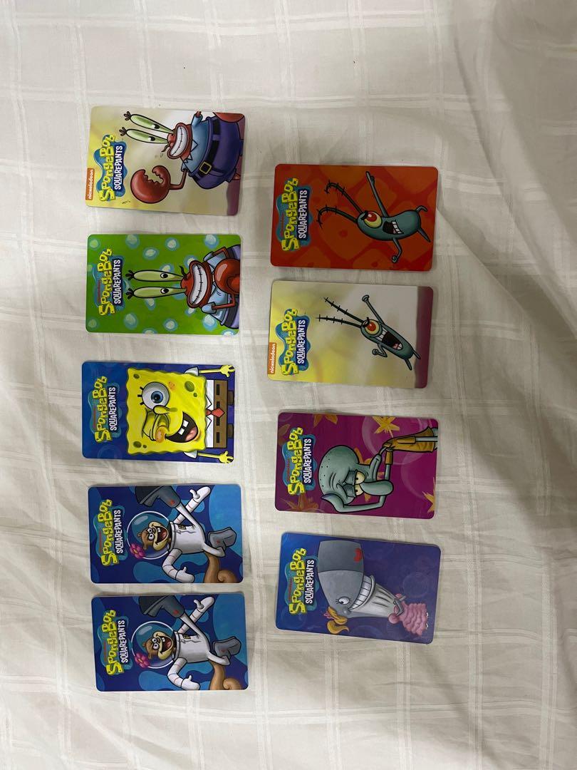 spongebob square pants coin pusher card (Category: Raw Singles) located in San Juan City. Submitted by yanisprelovedthings (Listing ID 1169188425, Image 1). Description: 9 pcs 3 duplicates (sandy, mr. krabs, plankton) 100 each 750 take all redeemable at any arcade with spongebob coinpusher game tradeable for tickets loc: san juan MM MOP: gcash bdo MOD: lalamove/grab/pickup no meetups.