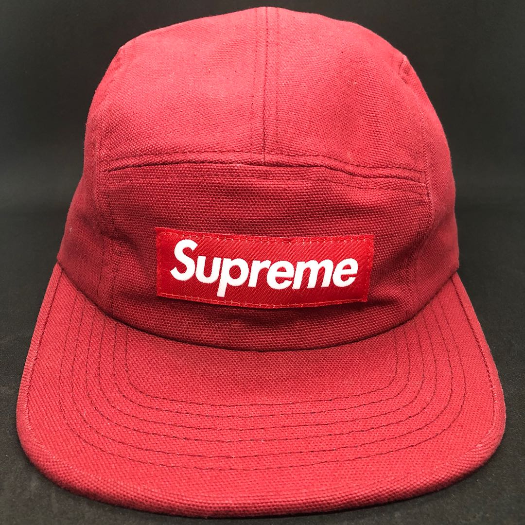 Supreme 1st いらだっ Canvas Camp Cap Red Cardinal