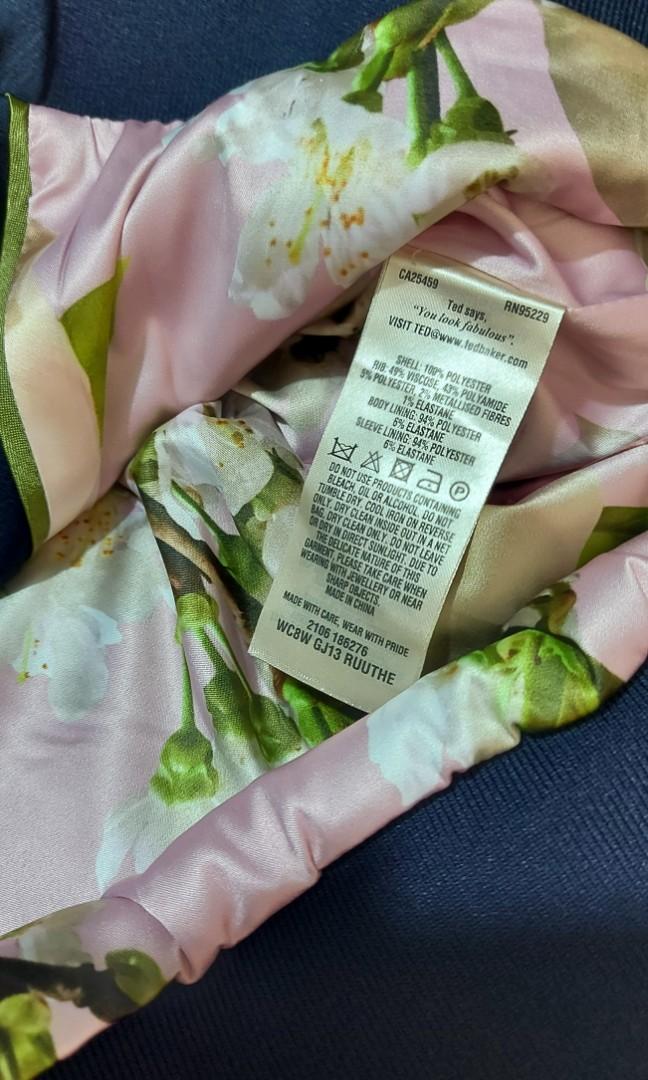 Ted Baker Embroidered Floral Bomber Jacket Luxury Apparel on