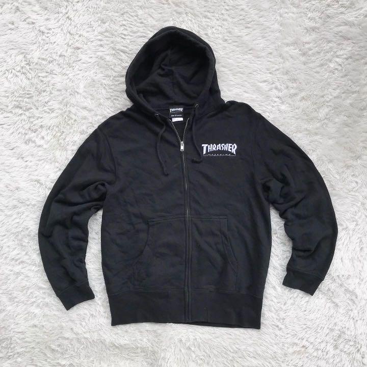 thrasher zip up jacket