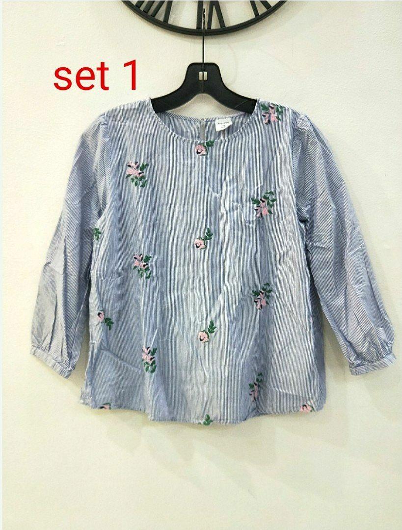 EXCELLENT CONDITION TOPS 6 SETS LONG SLEEVES SHORT SLEEVES CASUAL TOPS TUNICS BEST FIT XS L