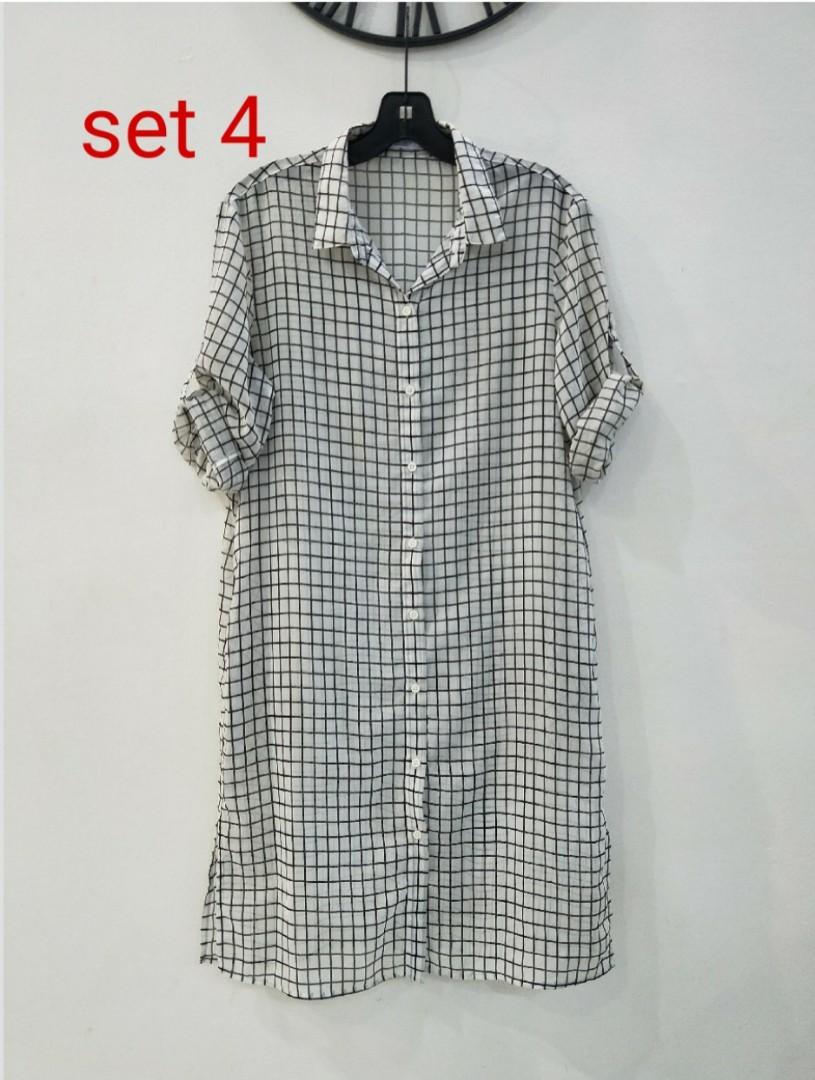 EXCELLENT CONDITION TOPS 6 SETS LONG SLEEVES SHORT SLEEVES CASUAL TOPS TUNICS BEST FIT XS L