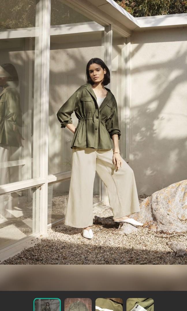 Uniqlo Linen Cotton Shirt Jacket Women s Fashion Coats Jackets