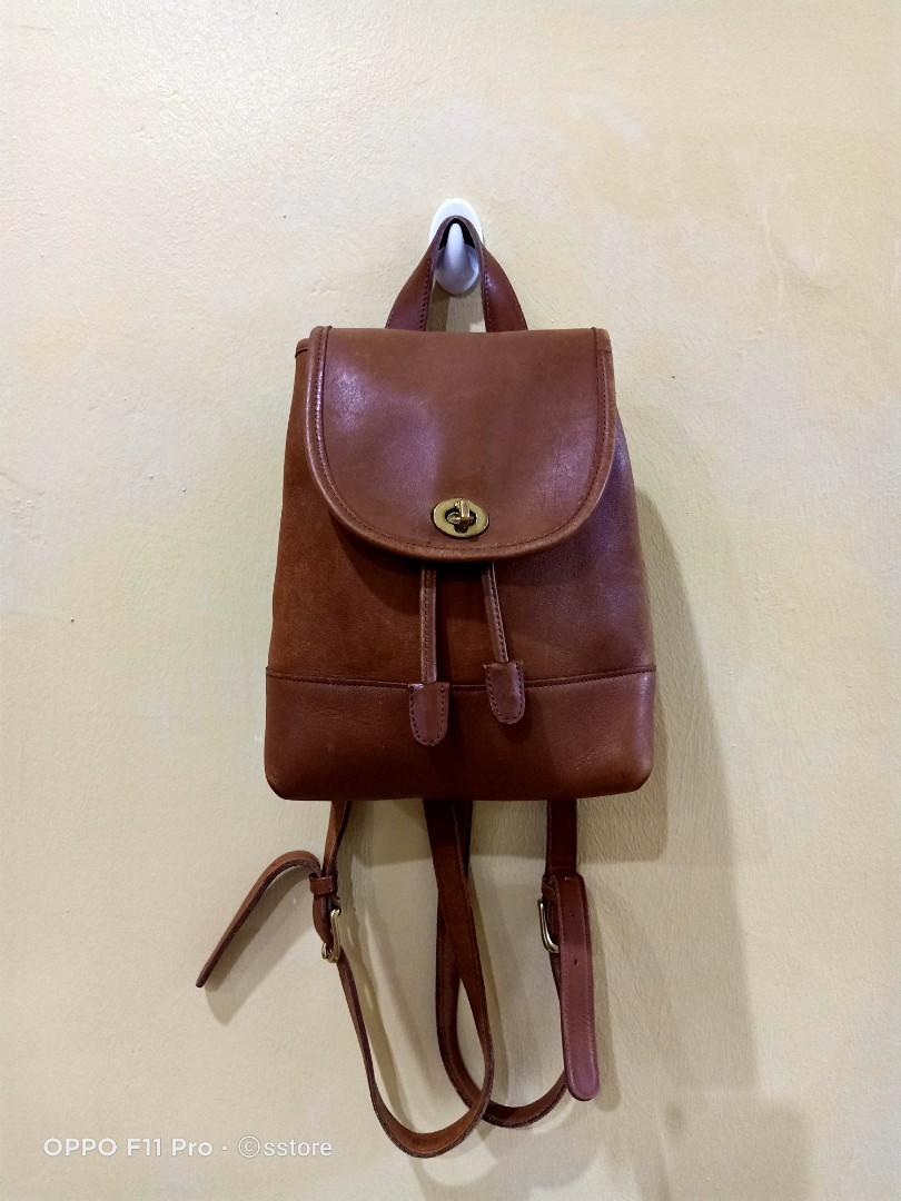 Vintage coach shop leather backpack