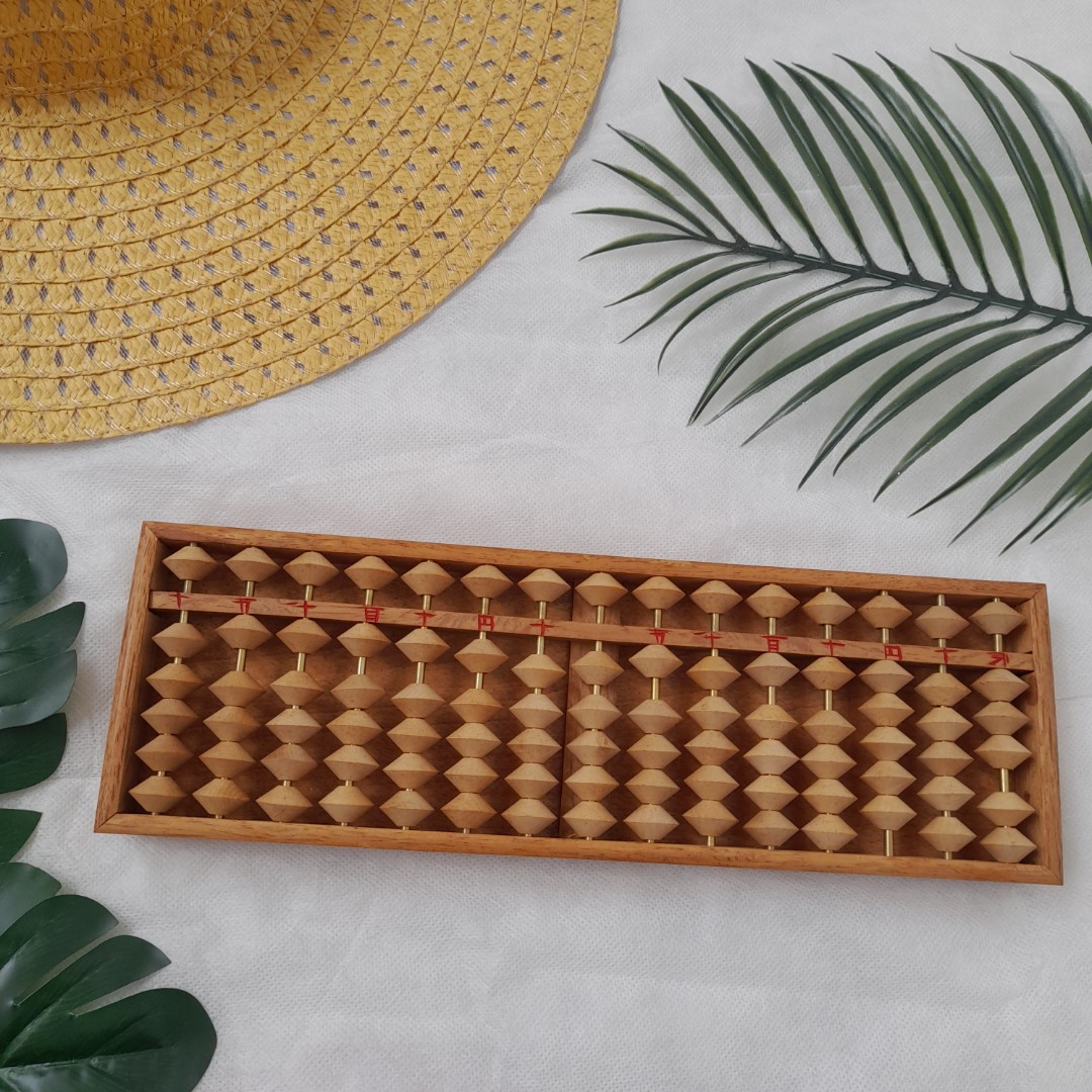 Vintage Japanese Soroban Abacus Calculator 15 Columns 1 5 Or 1 5 Beads 