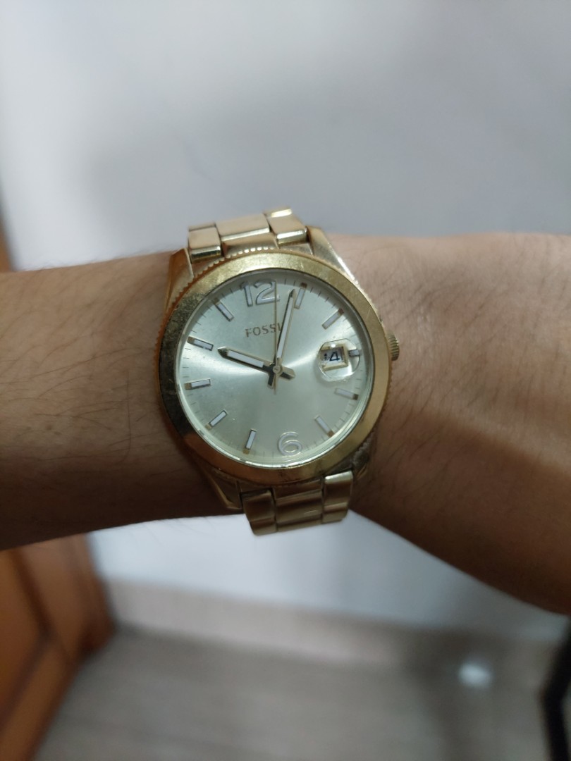 Watches - Gold Fossil Watch, Fesyen 