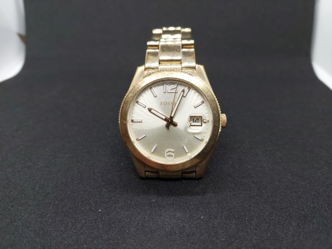 Watches - Gold Fossil Watch, Fesyen 