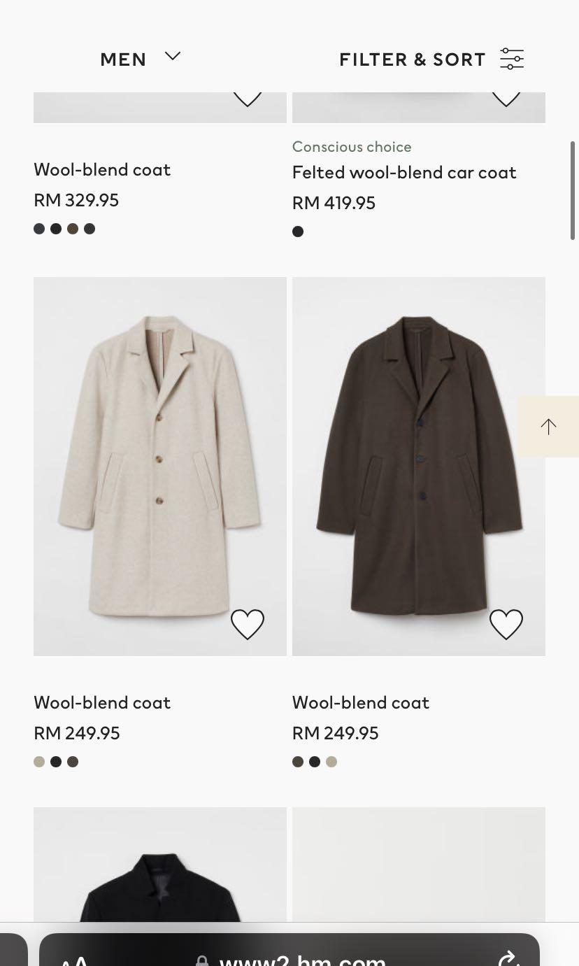 H&m conscious wool coat sales