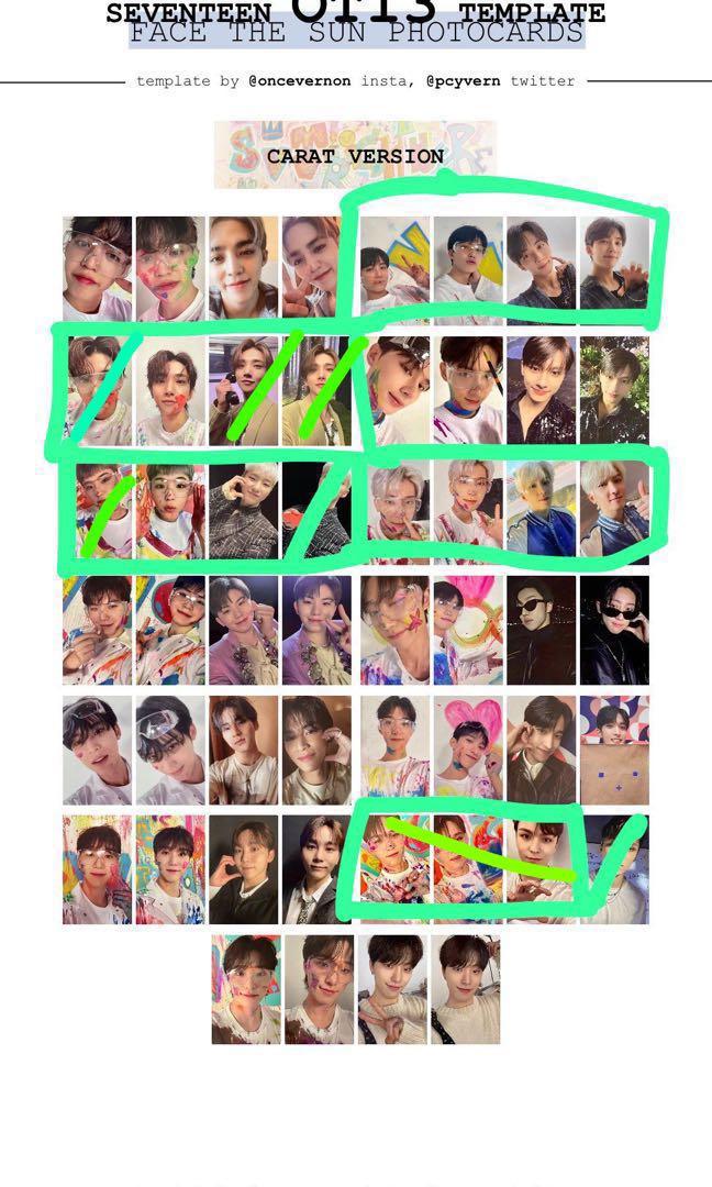 WTT: Seventeen Face the Sun Carat Version Photocards, Hobbies