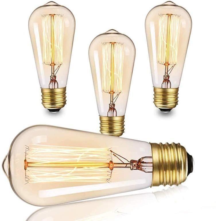Halogen Bulbs E26/E27 40W 110V 250V ST64 Warm Lights Antique Chandelier Lighting 