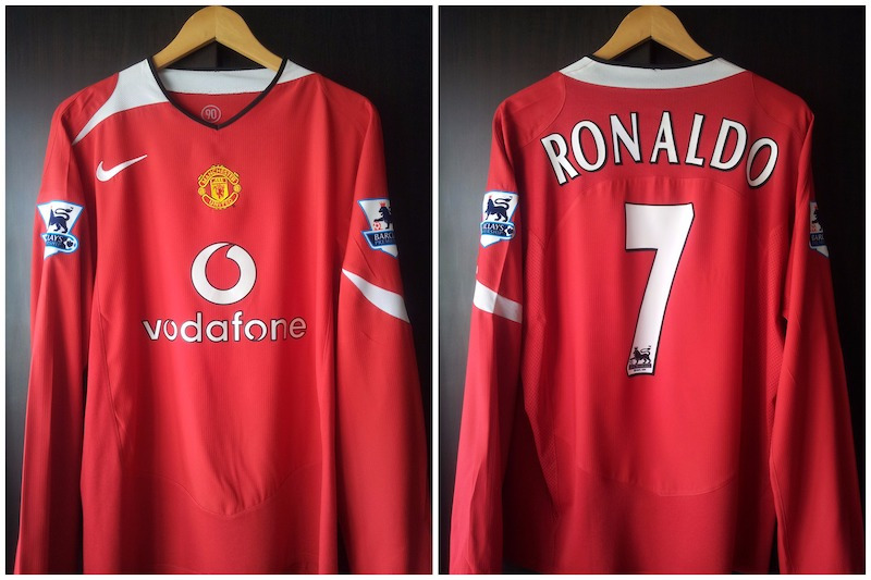 Cristiano Ronaldo Nike Manchester United 2003 2004 DEBUT SEASON Home Long  Sleeve Jersey Shirt L SKU# F20610DHA 184948