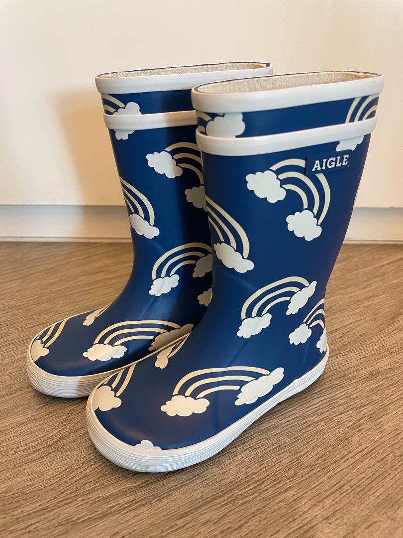 AIGLE 小童水鞋（Blue with Rainbow), 兒童 