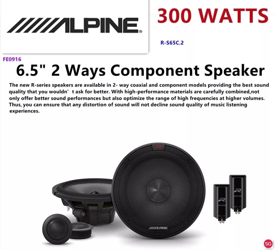 Alpine 6.5" Ways Component Speaker R-series, Car Accessories, Accessories  on Carousell