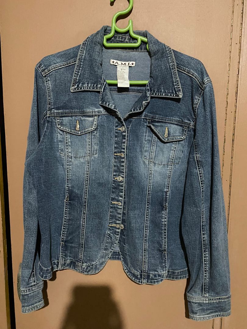 Ami denim jacket womens on sale