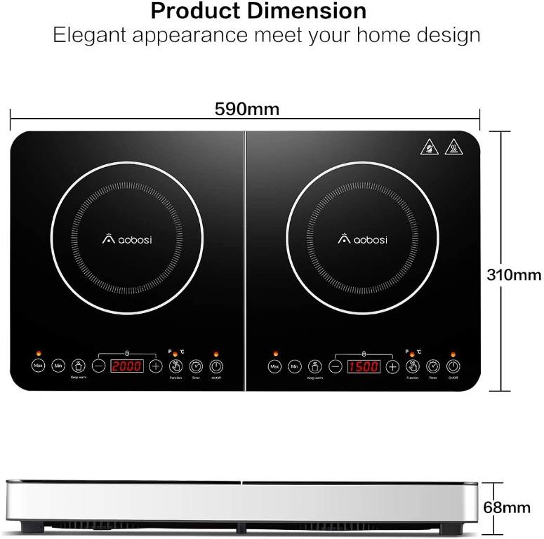 Aobosi induction cooker,Max and Min available Buttons For Temperature