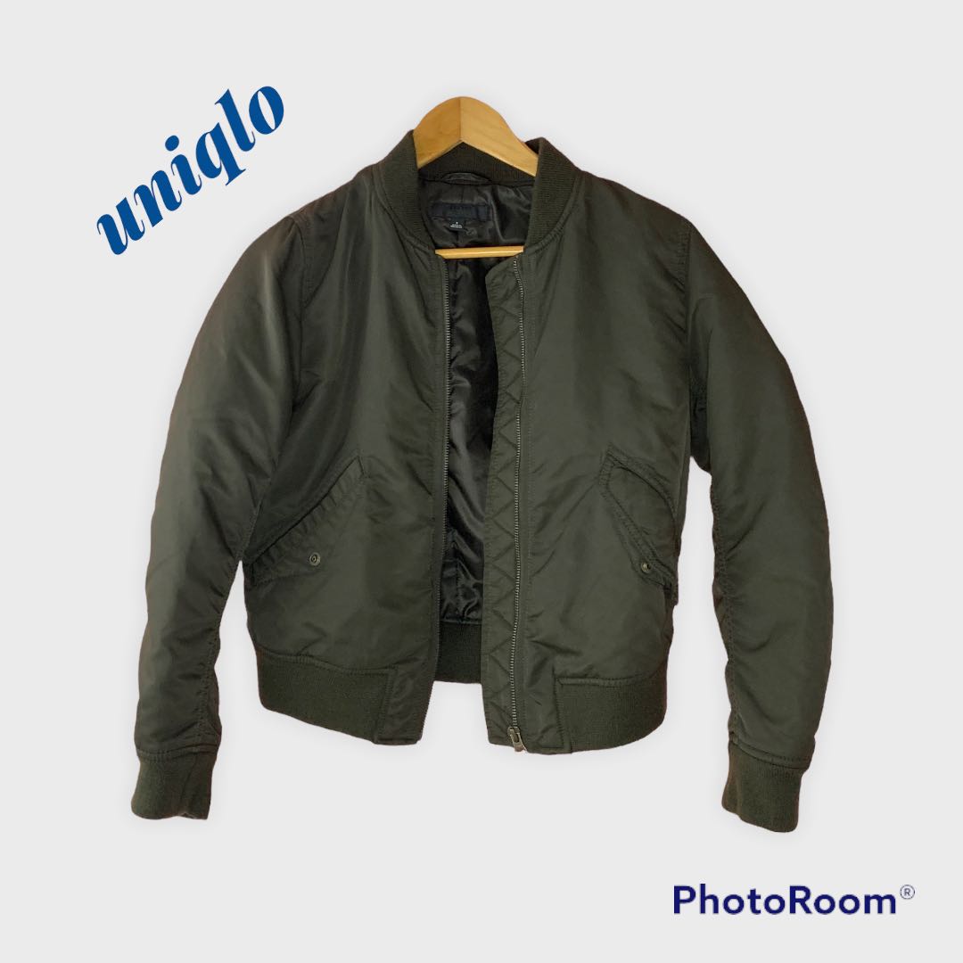 Army Green Bomber Jacket ( Uniqlo), Women's Fashion, Coats, Jackets and