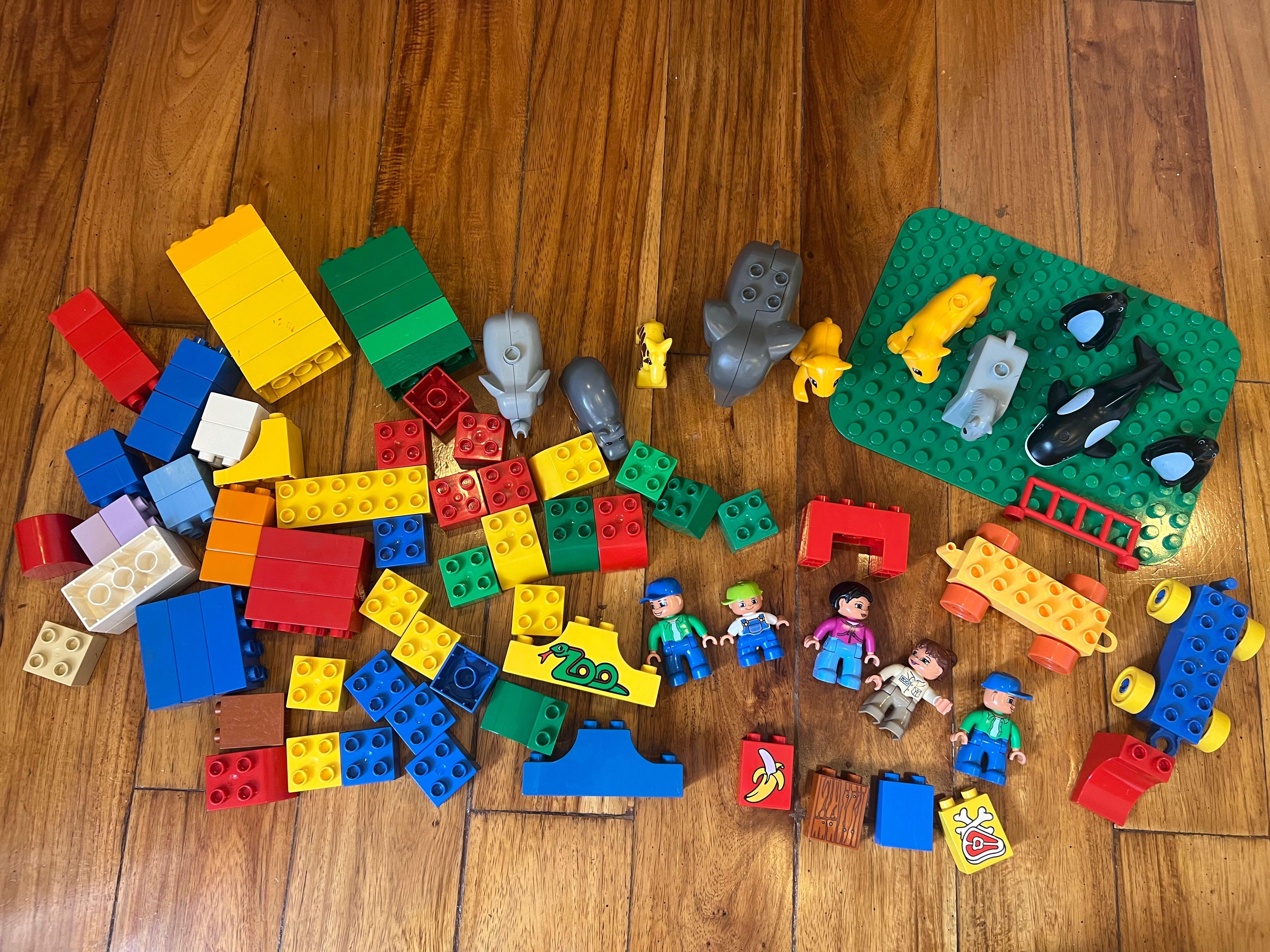 Authentic Lego duplo toys set with box (Category: Lego & Building Sets) located in Quezon City. Submitted by liz.ty (Listing ID 1169294274, Image 1). Description: Total of 100 pcs bricks, animal figures, vehicles accessories etc. With inclusive of Authentic lego storage box. Stimulates your children’s imagination. Sturdy toys that can be use for ages. Non toxic material toys, safe for your child. Selling at 3,800.