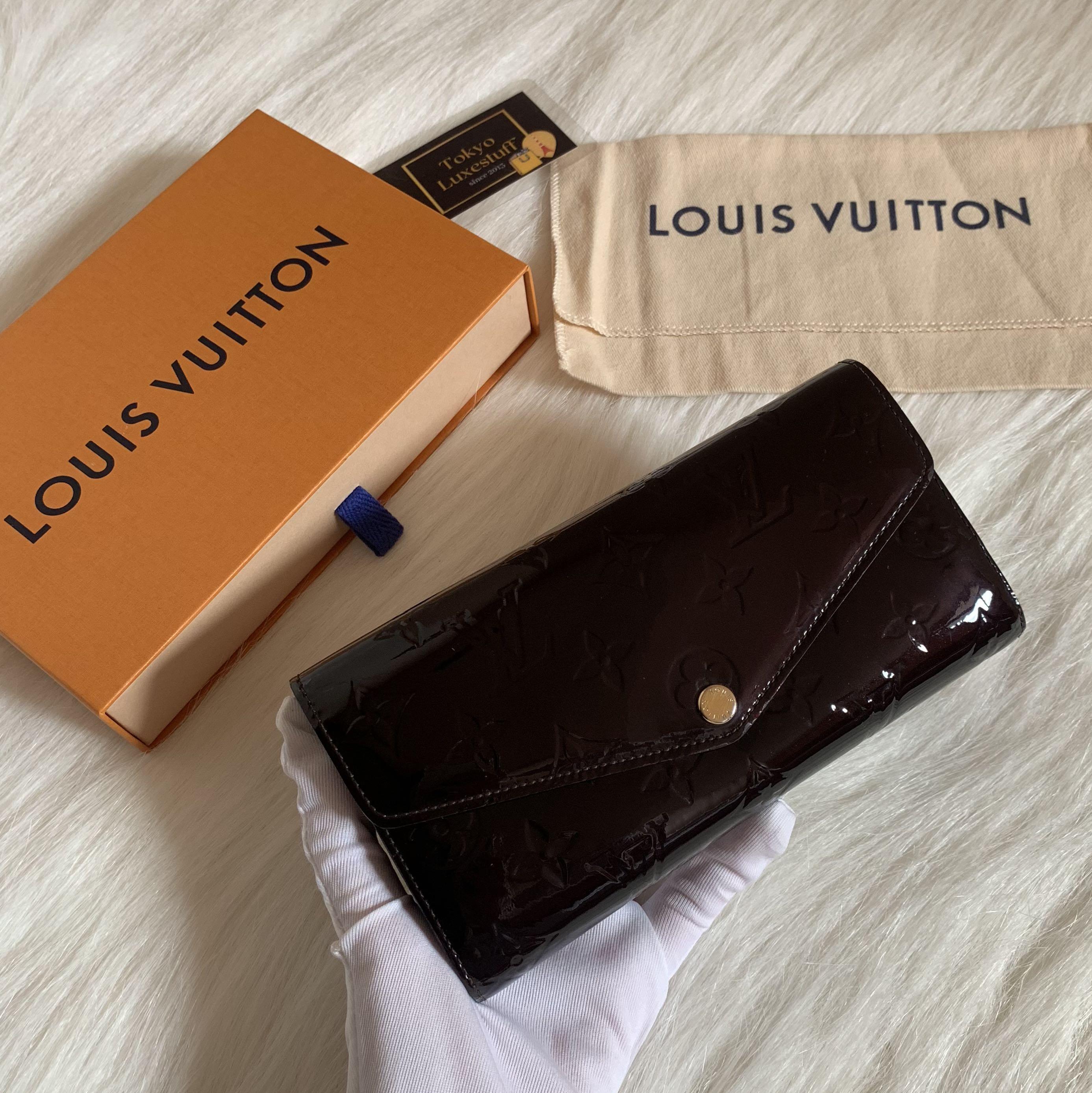 Louis Vuitton Long Wallet Portefeuille Sarah Gray White Damier