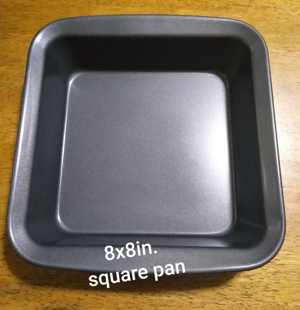 BAKING PAN NON STICK (Category: Bakeware) located in Rizal. Submitted by baltiq (Listing ID 1169319417, Image 2). Description: barely used non stick baking pans, 3 pieces 📌2 square 8x8in pans 📌1 loaf pan 📌free measuring cup and crepe batter spreader.