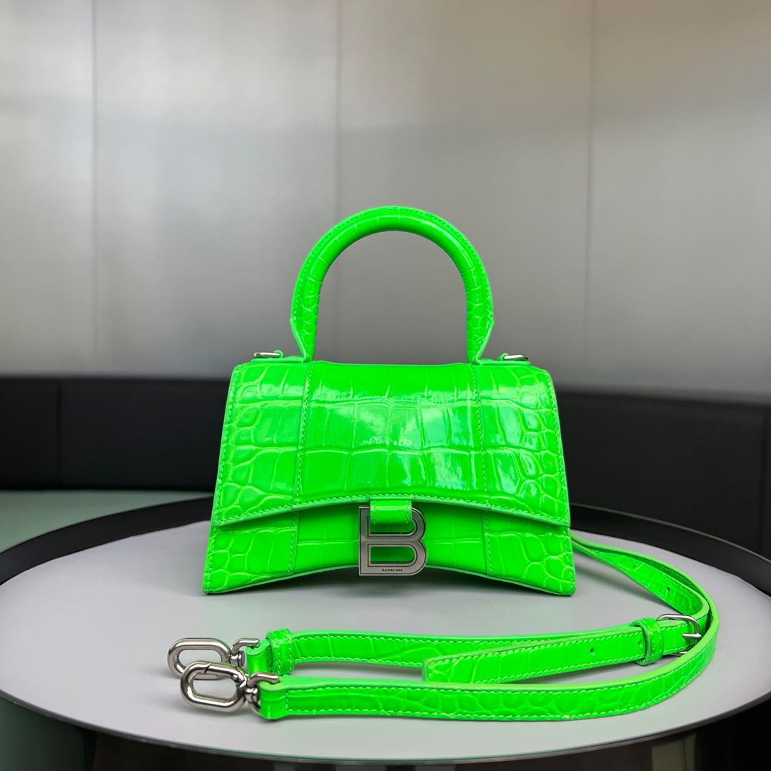 BALENCIAGA HOURGLASS XS in LIME, Luxury, Bags & Wallets on Carousell