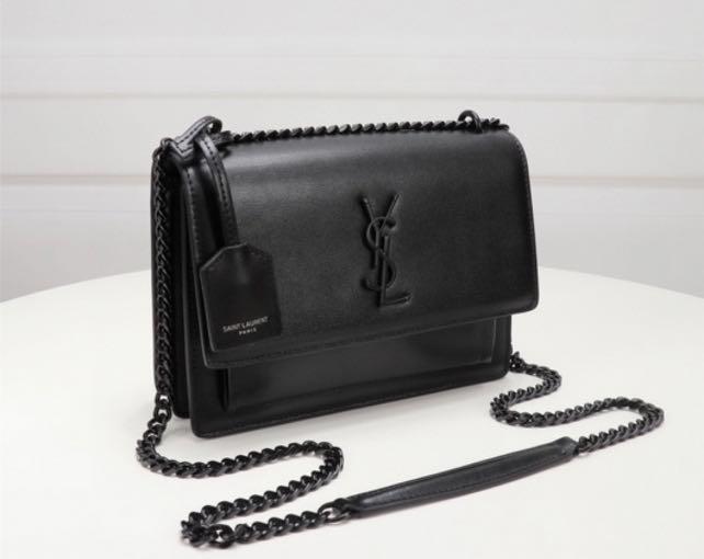 Bn Ysl Saint Laurent Sunset Bag In Medium (Noir), Luxury, Bags & Wallets On  Carousell