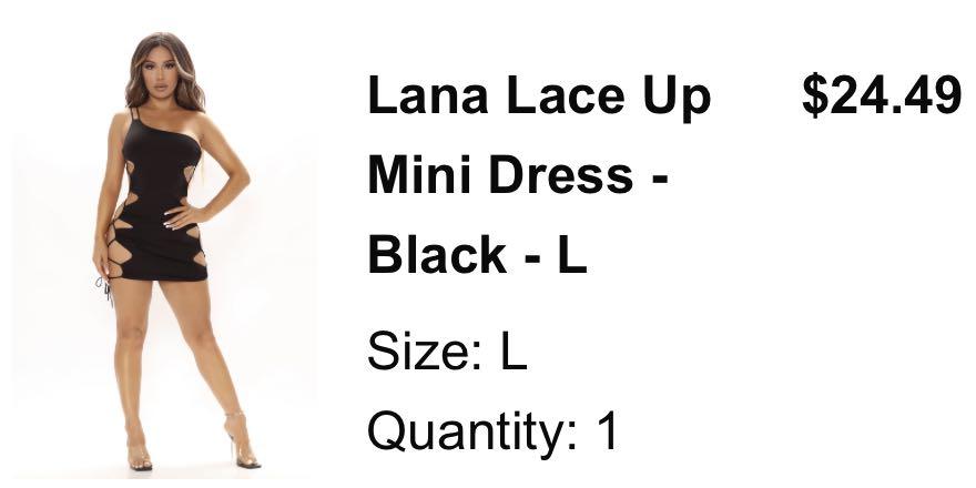 BRAND NEW FashionNova Lace Up Mini Dress Women s Fashion Dresses Sets Dresses on Carousell