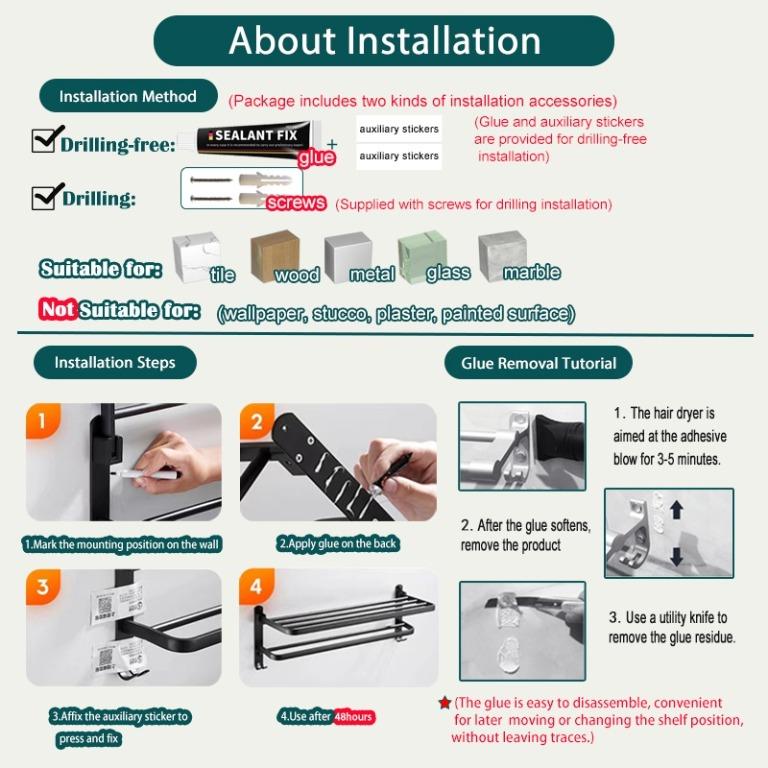 Brand new MEIDOO Toilet Rack Bathroom Storage Towel Rack Hardware ...