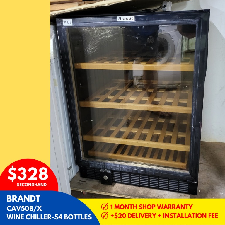 BRANDT WINE CHILLER (54 BOTTLES)_CAV50B/X, TV & Home Appliances