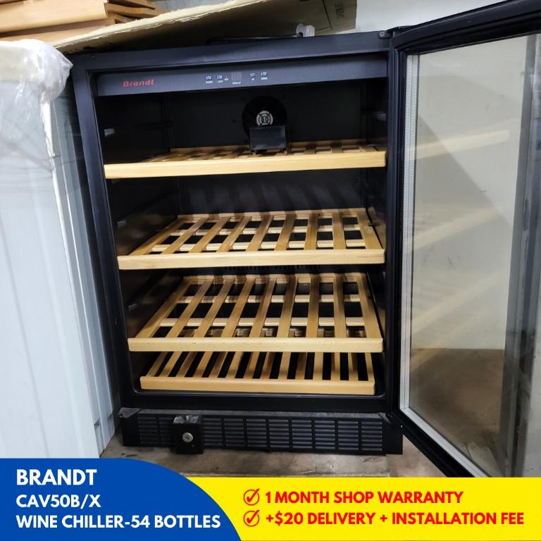 BRANDT WINE CHILLER (54 BOTTLES)_CAV50B/X, TV & Home Appliances