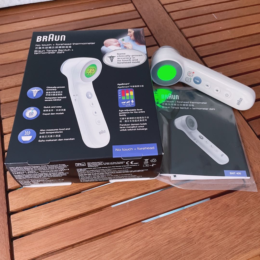 Braun Touchless + Forehead Thermometer BNT 400, Health & Nutrition,  Thermometers on Carousell