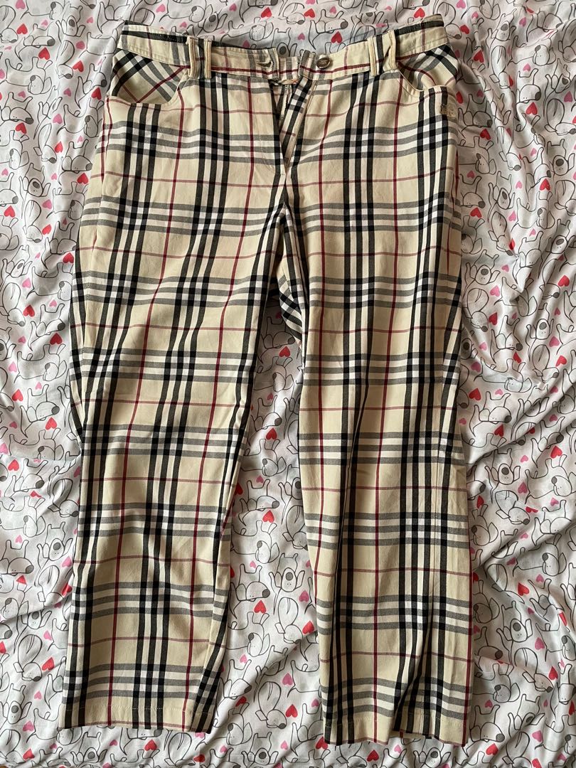 Burberry Plaid pants, Men's Fashion 