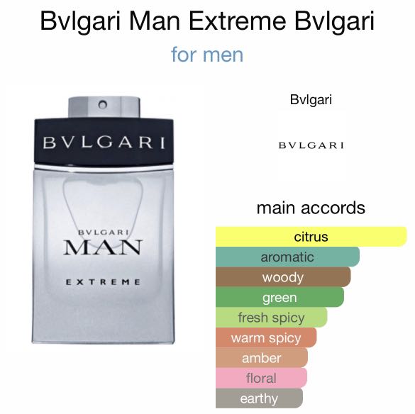Bvlgari man extreme notes sales