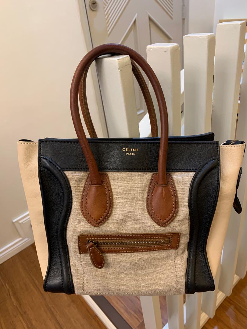Celine linen hotsell bag