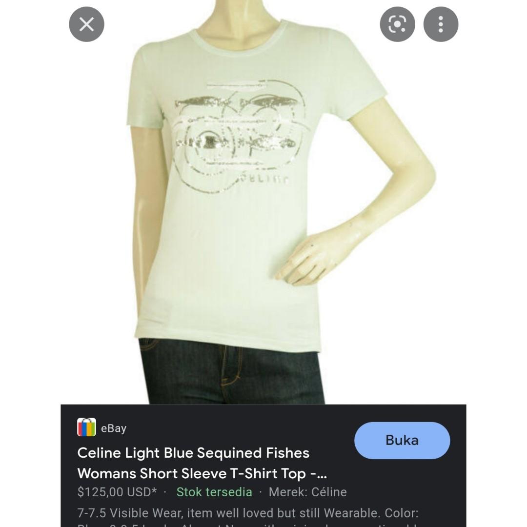 Celine Sequined Fishes Tshirt