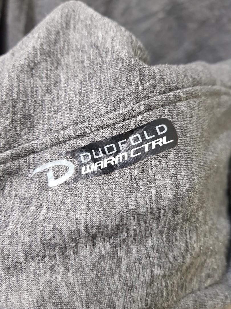 CHAMPION POWER TRAIN DUOFOLD WARM CTRL HOODIE TWO TONED JACKET GRAY BLACK