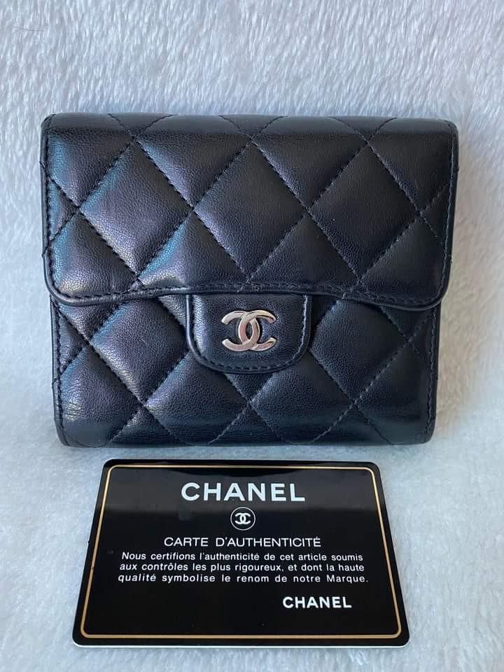 Chanel Classic Trifold Flap Wallet (Category: Luxury Bags & Wallets) located in Manila. Submitted by bagislifeshop (Listing ID 1169255891, Image 1). Description: Chanel Classic trifold flap wallet▪️ ☑️Available in Manila ✅Series 24 ✅Condition: 8.8/10 ✅Color: Black in SHW ✅Material: Lambskin leather ✅Inclusions: Authenticity card and hologram sticker intact.
