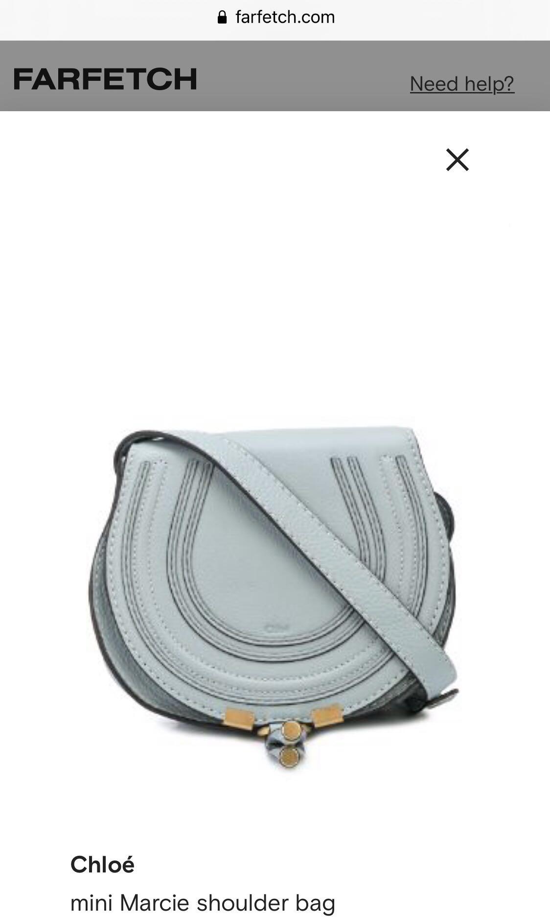 Authentic Chloe mini marcie bag in faded blue