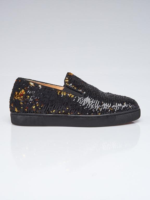 Christian louboutin black hotsell and gold shoes
